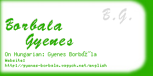 borbala gyenes business card